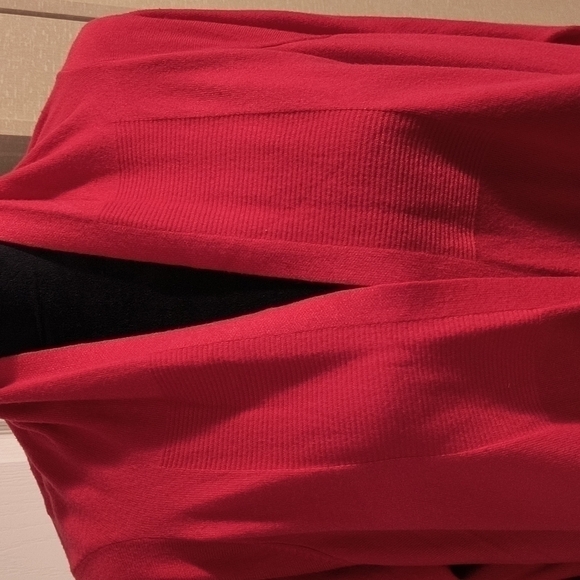 essentials By Milano Open Front Cardigan Wool Blended, Asymmetrical Hem Size L - Picture 2 of 9